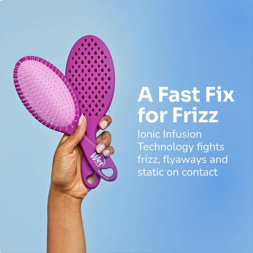 Miniatura 2 de Wet Brush Cepillo desenredante sin encrespamiento con tecnología iónica, negro, proporciona control de encrespamiento, reduce la estática y suaviza