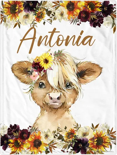 Miniatura 14 de Manta de Bebé Personalizada para Niñas, Manta de Bebé Personalizada con Nombre Súper Suave Mantas con Nombre Personalizado para Niños, Mantas