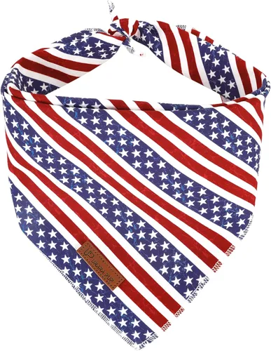 Miniatura 8 de Bandana de verano para perros, bufanda triangular de rejilla de algodón cómoda para perros medianos y grandes, pañuelo lavable para mascotas