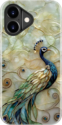 Miniatura 121 de LUHOURI Funda para iPhone 12 Mini, compatible con carga inalámbrica, doble capa, interior de silicona suave + carcasa exterior dura, bonito diseño