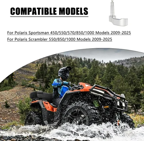 Miniatura 5 de Palanca de acelerador de pulgar antideslizante de aluminio CNC de repuesto compatible con Polaris Scrambler Sportsman 550/570/850/1000 2009-2018