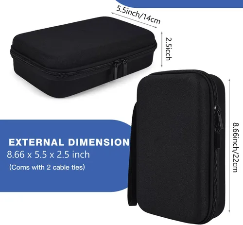 Miniatura 3 de Estuche organizador electrónico de viaje rígido para adaptadores de carga de MacBook, cables, banco de energía, ratón mágico Apple, lápiz Apple