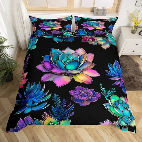 Miniatura 10 de Erosebridal Juego de ropa de cama de pingüinos, funda de edredón de animales antárticos para niños y niñas, funda de edredón estilo caricatura