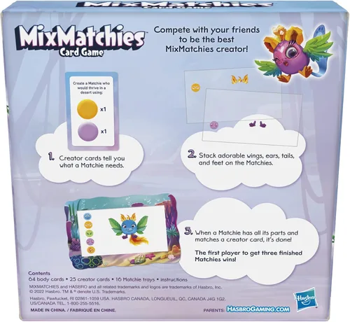 Miniatura 5 de Hasbro Gaming MixMatchies - Juego de cartas, juego para niños, juego familiar para edades de 8 años en adelante, de 2 a 6 jugadores