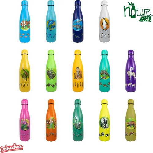 Miniatura 5 de NatureVac - Black Bear de Deluxebase. Botella de agua de acero inoxidable con aislamiento térmico de 17 onzas. Frasco de vacío reutilizable y a