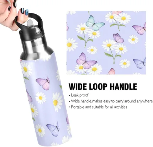 Miniatura 4 de Botella de agua deportiva sin BPA aislada de 32 onzas, botella de agua aislada al vacío de acero inoxidable para gimnasio, viajes al aire libre