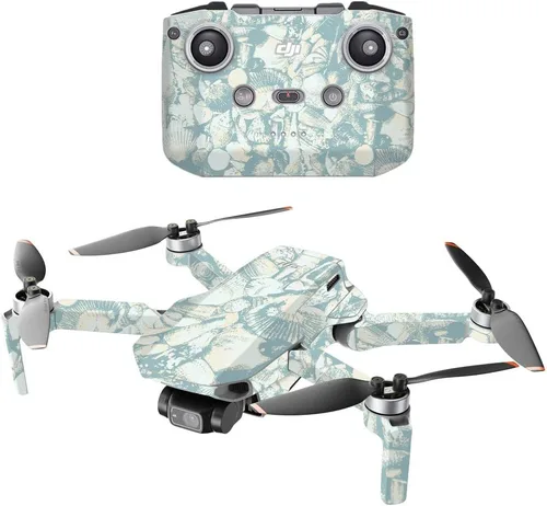 Miniatura 10 de MightySkins - Compatible con DJI Mini 2 Dron portátil - Island Fish Funda protectora de vinilo duradera y única Fácil de aplicar, quitar