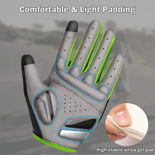 Miniatura 3 de NICEWIN Cycling Bike Gloves Men Women, Padded Anti-Slip Mountain Bike Gloves, Touch Screen Full Finger Road Bicycle Biking Gloves