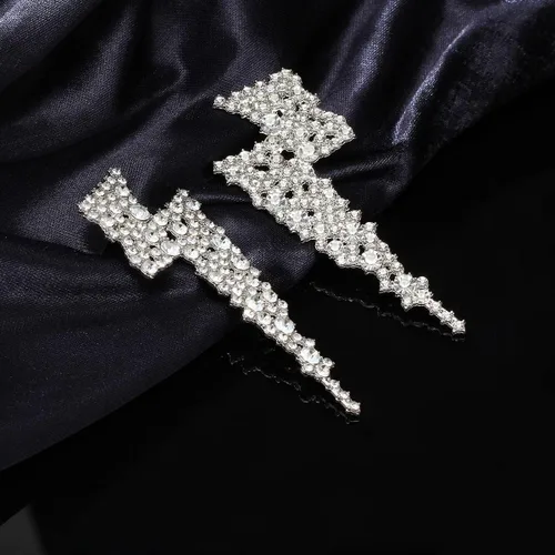 Miniatura 6 de Aretes colgantes de cristal con perno de relámpago aretes llamativos para mujer colección KELMALL
