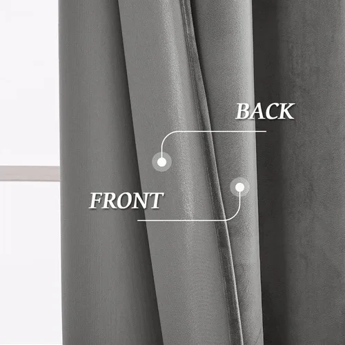 Miniatura 82 de RYB HOME Cortinas opacas de terciopelo para dormitorio, aislamiento térmico, privacidad, luz solar, bloqueo de calor, cortinas lujosas con bolsillo