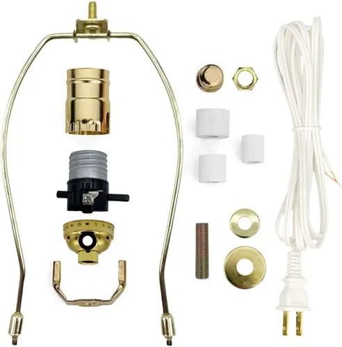 Miniatura 9 de Kit de lámpara Creative Hobbies para botellas de licor, botellas de vino - Incluye todos los adaptadores, enchufe, cable y arpa (negro)