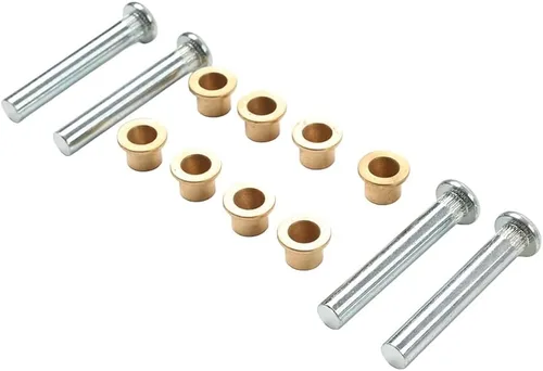 Miniatura 5 de Lirun - Kit de reparación de bisagras de puerta de 4 piezas, hierro plateado y dorado para camioneta Nissan Navara D22 Frontier 1997-2005