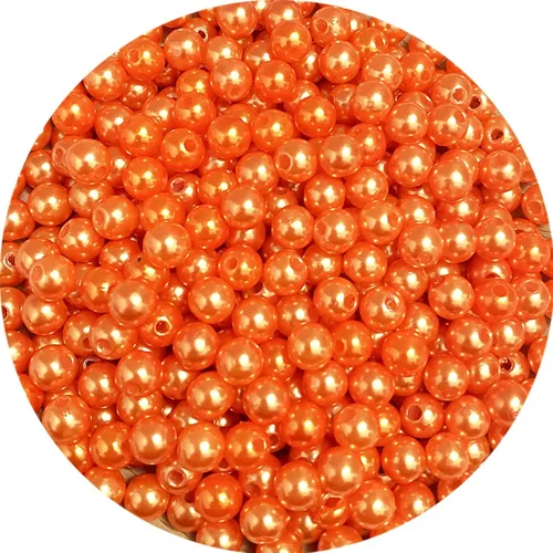 Miniatura 17 de 400 cuentas de perlas de satén de 0.315 pulgadas (0.315 in) redondas sueltas de plástico para hacer joyas, aretes, pulseras, collares, llaveros