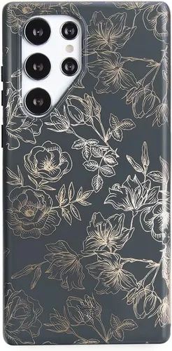 VELVET CAVIAR Funda compatible con Samsung Galaxy S22 Ultra para mujer, probada en caídas de 8 pies, con forro de microfibra, bonitas fundas oro rosa