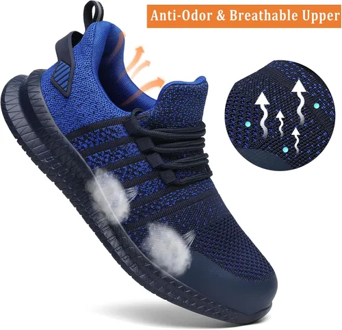 Miniatura 5 de Zapatos de punta de acero para hombres y mujeres, cómodos, ligeros, zapatos de seguridad para el trabajo, a prueba de pinchazos, antideslizantes