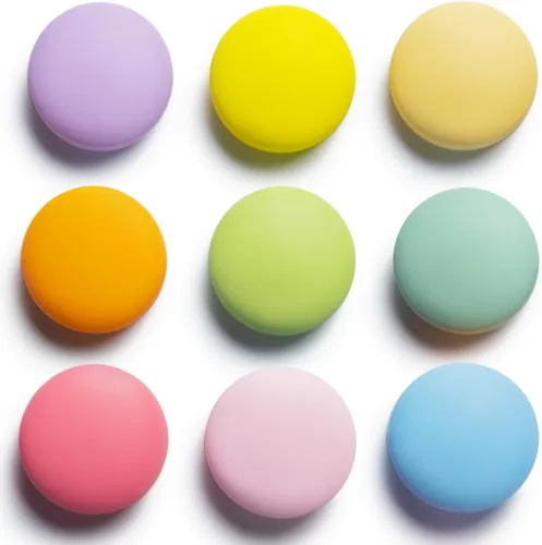 Miniatura 8 de SUNURS Imanes de refrigerador de 16/9 piezas, bonitos y coloridos – Imanes de refrigerador con acabado brillante y mate para pizarra blanca