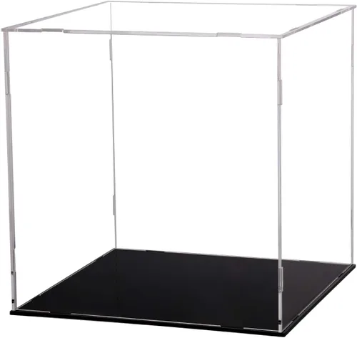 Miniatura 20 de Evron Vitrina para coleccionables para ensamblar, caja de acrílico transparente, alternativa a estuche de vidrio para exhibir figuras de acción