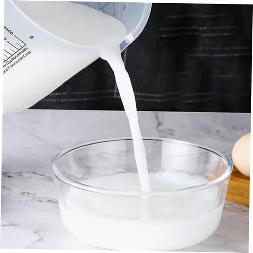 Miniatura 5 de UPKOCH Tazón de mezcla con tapa, tazas de café de plástico con tapas, jarra de agua de plástico, dispensador de mezcla para panqueques, taza