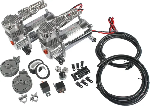 Miniatura 8 de DICMIC Compresor de aire de cromo de 12V 444C 200 PSI para automóvil/motocicleta