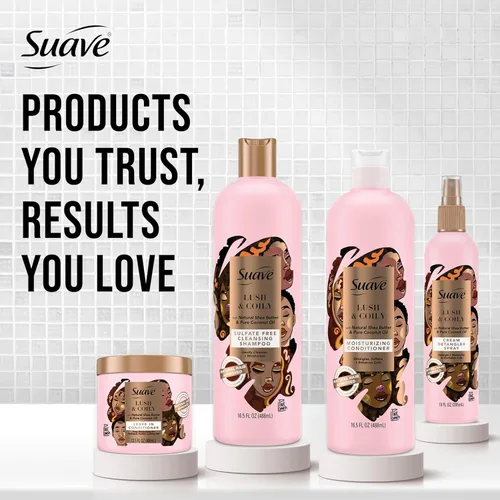Miniatura 6 de Suave Professionals Natural Shea Butter Coconut Nourish & Strengthen - Acondicionador sin enjuague, 13.5 fl oz