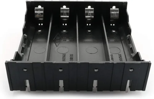 Miniatura 2 de Paquete de 4 soportes de batería 18650 4 ranuras x 3.7V caja de almacenamiento de batería DIY baterías clip caja con pin
