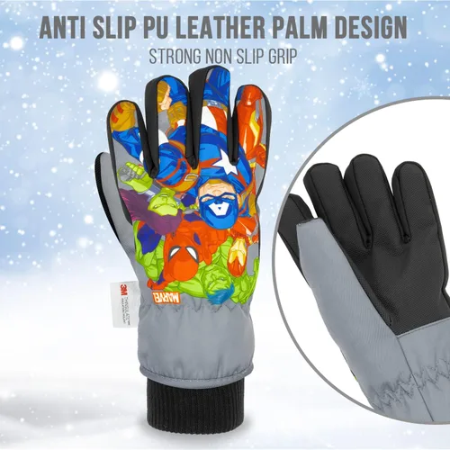Miniatura 3 de Spiderman - Guantes de nieve para niños, guantes de hombre araña, guantes impermeables Thinsulate 3M, guantes de invierno para niños