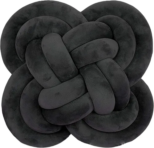 Miniatura 15 de Cyprinus Carpio Almohada creativa con nudo de bola de rosa, cojín de flor para sofá, almohada lumbar, decoración (rosa-C)