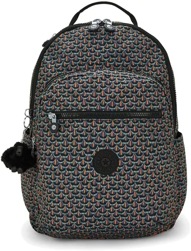 Miniatura 19 de Kipling Seoul - Mochila grande metálica para portátil de 15 pulgadas, Agua (Aqua Flowers)