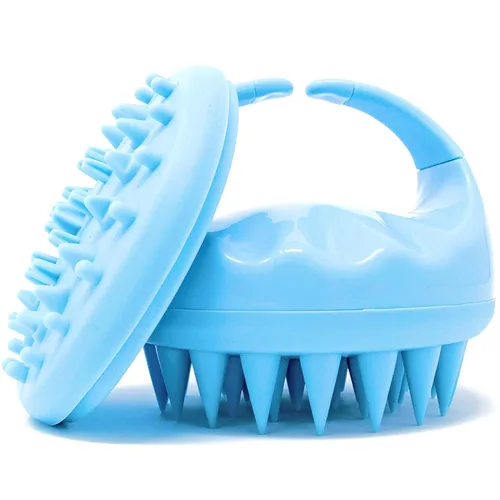 Flathead Products Masajeador de cuero cabelludo y cepillo de champú para eliminar la caspa en la ducha, húmedo y seco, fomenta el crecimiento,