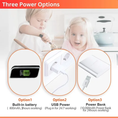 Miniatura 4 de Cámara WiFi XXAXX 4K Ultra HD, cámara de video con detección de movimiento, control por aplicación, almacenamiento en la nube y SD, batería