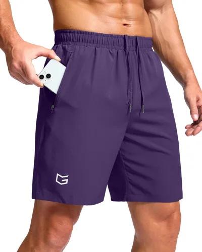 Miniatura 52 de G Gradual Pantalones cortos deportivos para correr para hombre con bolsillos con cremallera, de secado rápido, de 7 pulgadas, 5 pulgadas, 9