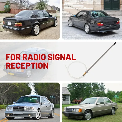 Miniatura 4 de RED WOLF Mástil de antena de alimentación compatible con Mercedes Benz 1992-2002 C280/S320/500SL/S420/C220 Aftermarket mástil aéreo para señal