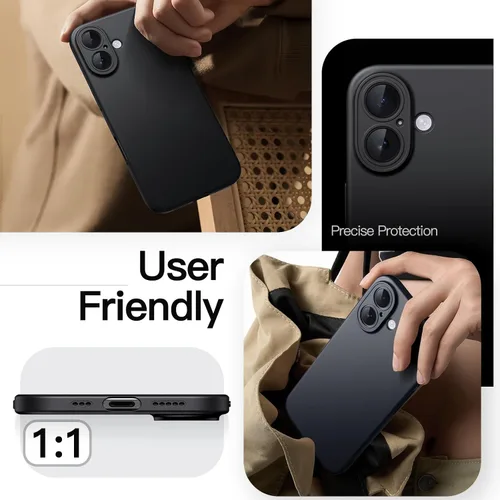 Miniatura 7 de JETech Funda delgada para iPhone 16 de 6.1 pulgadas con protección completa para lente de cámara, ultrafina, ligera, acabado mate, funda protectora