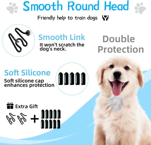 Miniatura 4 de Collar de entrenamiento de punta para perros, collar de pellizco ajustable para perros con hebilla de liberación rápida, collar sin tirones