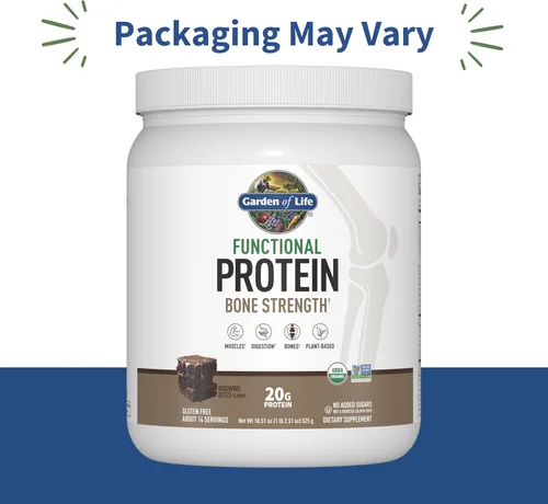 Miniatura 2 de Garden of Life Proteína vegana orgánica en polvo, 0.71 onzas de proteína vegetal con calcio, D3, K2 MK-7 y magnesio para fortaleza ósea, prebióticos