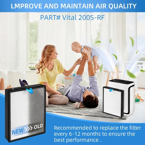 Miniatura 6 de Paquete de 2 filtros de repuesto Vital 200S compatibles con LEVOIT Vital 200S Air Pur-ifier H13 de grado True HEPA, filtro de carbón activado
