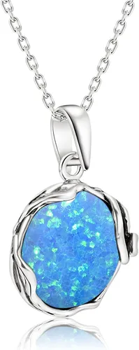 Miniatura 5 de Collares de plata de ley 925 con piedras preciosas para mujer, piedra natal, collares con colgante de plata, collar de plata de declaración de plata