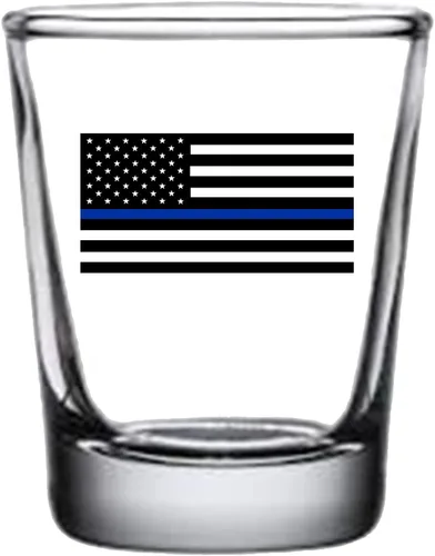 Rogue River Tactical Línea azul fina regalo de vidrio de tiro para la aplicación de la ley del oficial de policía