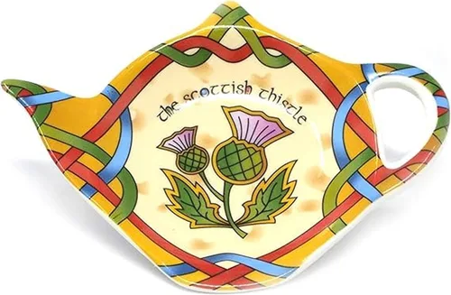 Miniatura 3 de Royal Tara Taza escocesa con cardo - Taza de porcelana escocesa de porcelana de hueso - Juego de cardo para bolsa de té