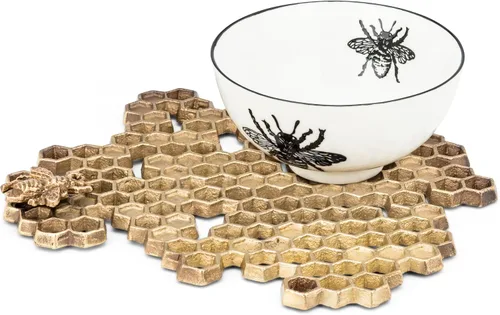 Miniatura 3 de Abbott Collection Salvamanteles de abeja de panal de 8.5 pulgadas, 1 EA