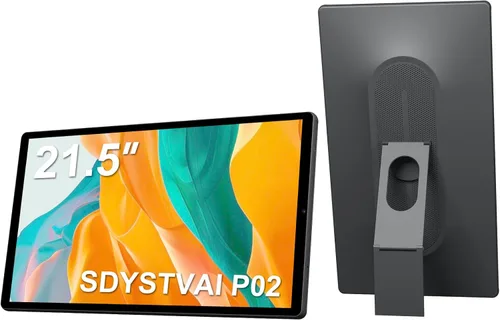 Televisor portátil de 21.5 pulgadas con pantalla táctil, sistema operativo Android 14, 6 GB+128 GB, 1080P Smart Handy TV con cámara integrada de 13