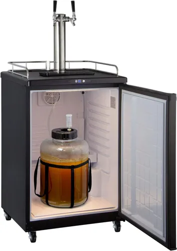 Miniatura 6 de Kegco Dispensador de barriles, negro, 2 grifos
