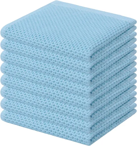 Miniatura 46 de Kitinjoy - Paños de cocina de 100 % algodón, tela de tejido gofrado, paño de limpieza ultrasuave, absorbente y de secado rápido. Gris Oscuro