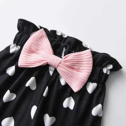 Miniatura 5 de Conjunto de ropa de bebé niña de manga larga con volantes y pantalones con diadema
