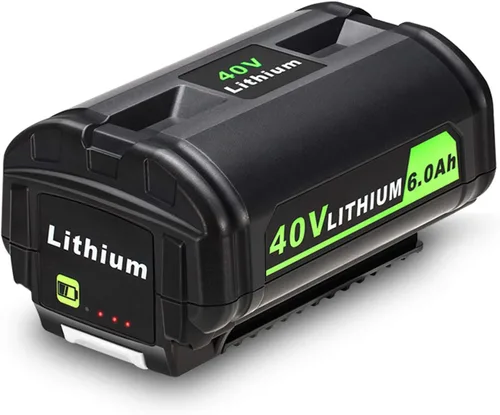 KUNLUN Batería de 40V 6.0Ah para batería Ryobi 40V, batería de litio de 40 voltios de alta capacidad para RYOBI OP4040 OP40201OP4026 OP4030 OP4050