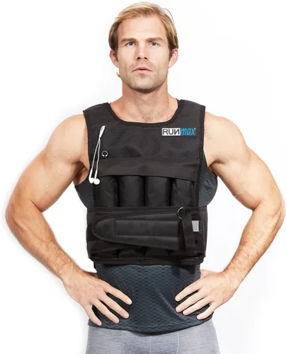 Miniatura 7 de RUNmax Chaleco con peso ajustable de 20 libras a 150 libras con opción de hombreras para hombres y mujeres