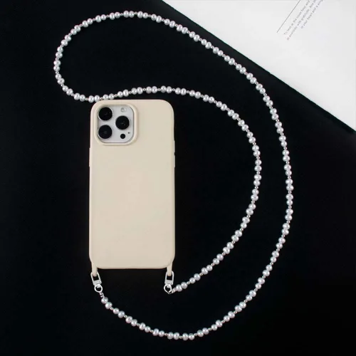 Miniatura 61 de Cordón de cadena cruzada para teléfono celular - Correa de hombro universal de cuero+metal con parches de amarre (J)