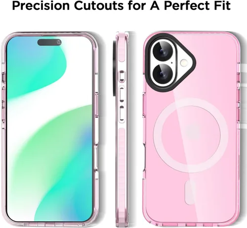 Miniatura 134 de AICase Funda protectora para iPhone 16 compatible con iPhone 16, delgada, ligera, transparente [no amarillenta] Diseño vibrante