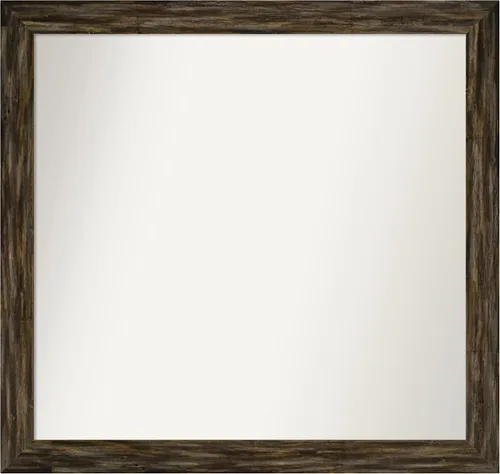 Miniatura 24 de Amanti Art Espejo de baño marrón para sobre el fregadero, 25 x 25 pulgadas, hecho a medida, espejo de tocador cuadrado marrón medio, marco de madera