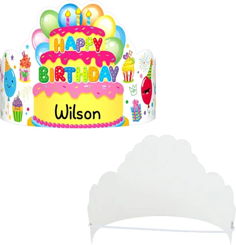 Miniatura 4 de Paquete de 36 coronas de cumpleaños para niños, sombreros de fiesta de papel coloridos para estudiantes, aula, escuela, suministros de fiesta VBS
